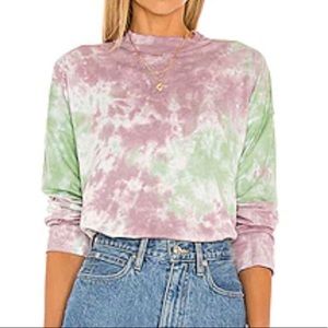 Free People Be Free Tie Dye Tee S Lavender Mint